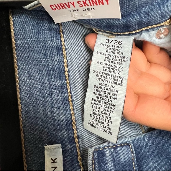 NWT Celebrity Pink Women’s Curvy Push Up Skinny Sz 3 / 26 / Raw Bottom Hem - Picture 14 of 16